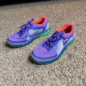 Kids Nike Air Max 2013 Purple Running Shoes Size 7Y
